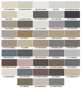 Caulk Color Chart